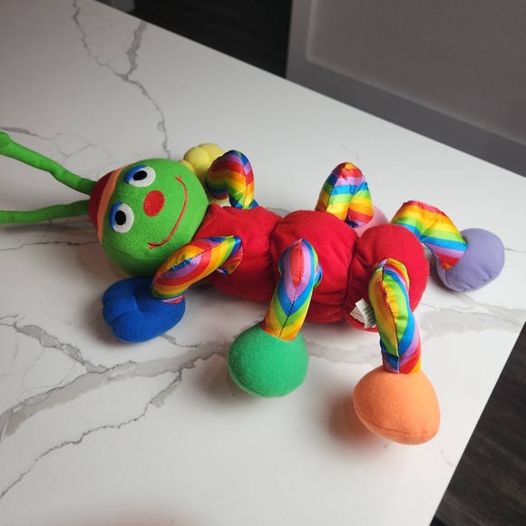 VINTAGE 90s JOLLY TOYS RAINBOW CATERPILLAR RATTLE 🦋 ♥️ 😍 - Picture 5 of 7